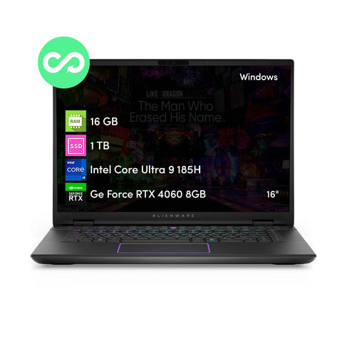 Notebook Gamer Dell Alienware M16 Ultra 9 16GB 1TBSSD RTX4060 16" QHD+