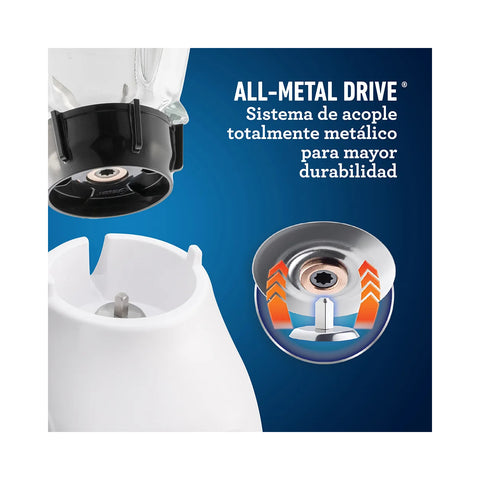 Licuadora Oster Vaso Vidrio con Perilla 1,5 Litros 2 velocidades 550 W