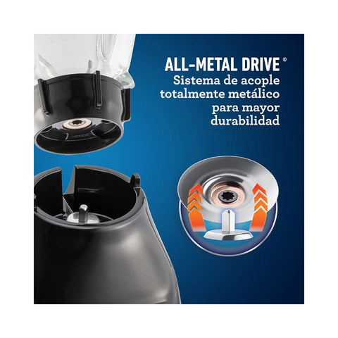 Licuadora Oster BLSTKAGBPB 2 Vel + Pulso Negra 550W
