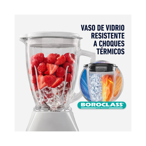 Licuadora Oster Vaso Vidrio con Perilla 1,5 Litros 2 velocidades 550 W