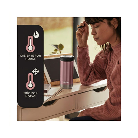 Vaso Termico Contigo Huron 473ml Frio y Caliente Rosado