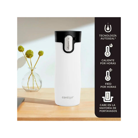 Vaso Mug Termico Contigo West Loop 473ml Caliente Frio Blanco
