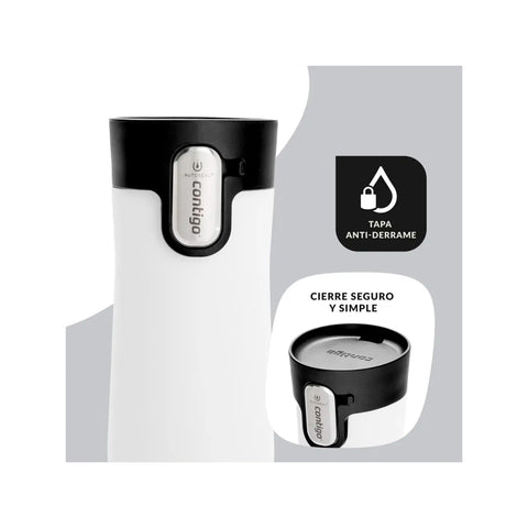 Vaso Mug Termico Contigo West Loop 473ml Caliente Frio Blanco