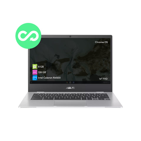 Notebook Chromebook Asus Celeron N4500 8GB 128GB 14' FHD Chrome OS