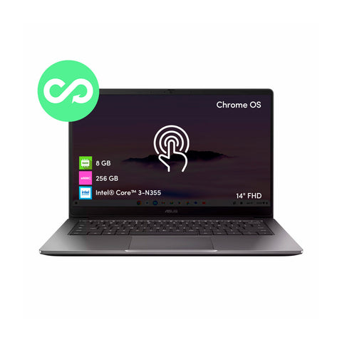 Notebook Chromebook Asus CX14 Intel Core 3-N355 8GB 256GB 14' FHD Táctil Chrome Os