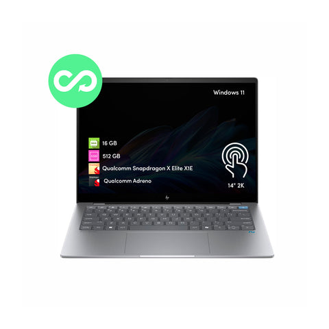 Notebook HP Omnibook Snapdragon X 16GB 512GB SSD 14' 2K Táctil W11