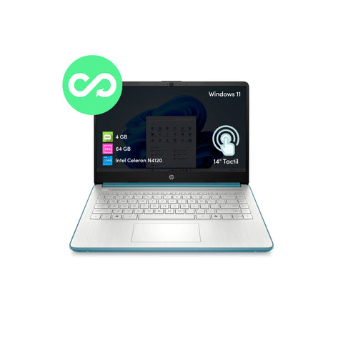 Notebook HP Intel Celeron 4GB 64GB 14' Táctil W11
