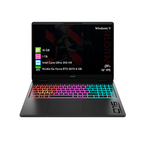 Notebook Gamer HP Omen 16 Intel Core Ultra 7 16GB 1TB SSD RTX5070 16" FHD W11