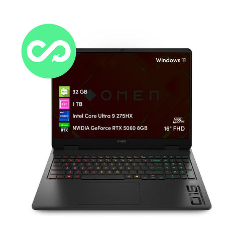 Notebook Gamer HP Omen Max Intel Ultra 9 32GB 1TB SSD RTX5060 16' FHD 165Hz