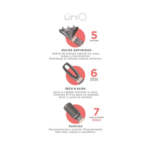 Cepillo Secador Gama Multistyler UniQ Styler Flow 12 acc