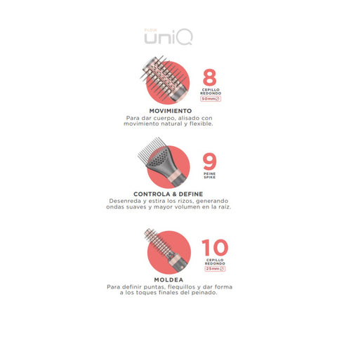 Cepillo Secador Gama Multistyler UniQ Styler Flow 15 acc