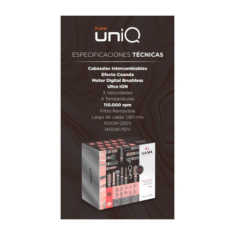 Cepillo Secador Gama Multistyler UniQ Styler Flow 15 acc