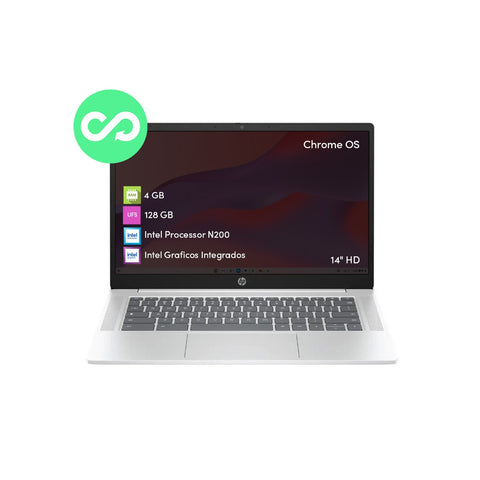 Notebook Chromebook HP Intel N200 4GB 128GB 14' HD Chrome OS