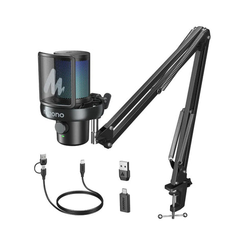 Micrófono Inalámbrico Condensador Maono DM40 Pro S Con Brazo Articulado USB C