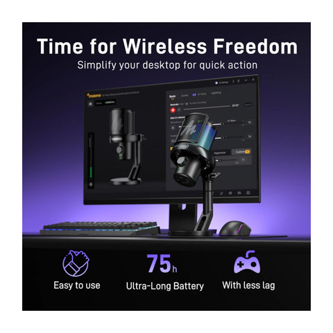 Micrófono Inalambrico Condensador Maono DM40 Pro USB C