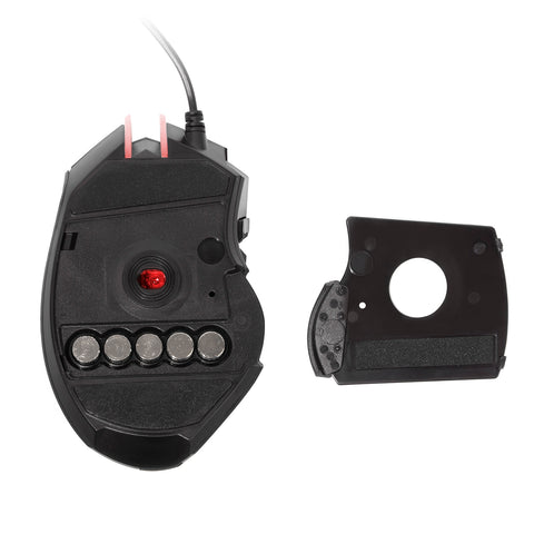Mouse Gamer Nibio Gear 9 Botones 4000dpi Con Pesas Rgb