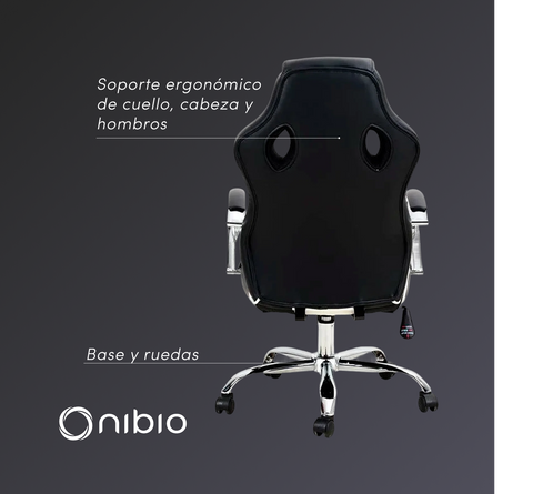 Silla Gamer Nibio Rookie Reclincable Cuero PU