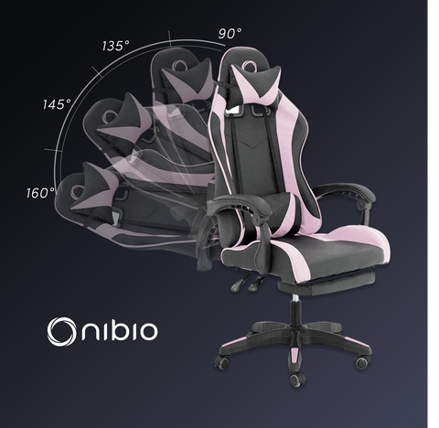 Silla Gamer Nibio GC035 Reclinable 160° Apoya Pies