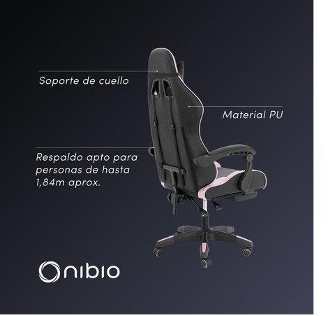 Silla Gamer Nibio GC035 Reclinable 160° Apoya Pies