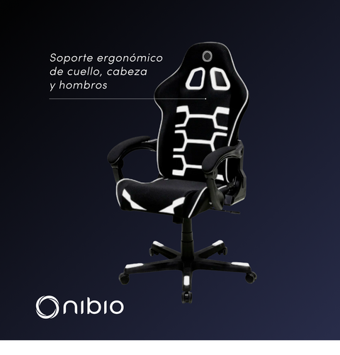 Silla Gamer Nibio Savage Reclinable 160° Blanca