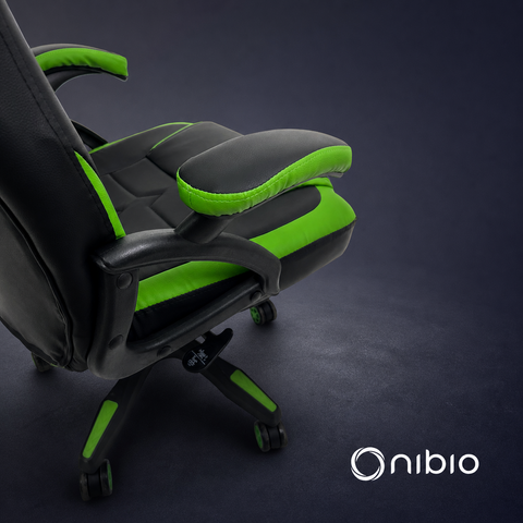 Silla Gamer Nibio Neon Reclinable Cuero PU Verde