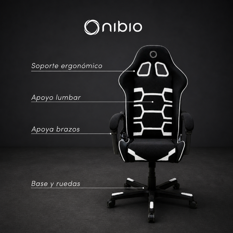 Silla Gamer Nibio Savage Reclinable 160° Blanca