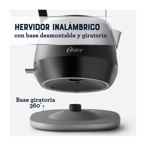 Hervidor Premium Oster 1.5 Lt 4510 Negro Acero Inox
