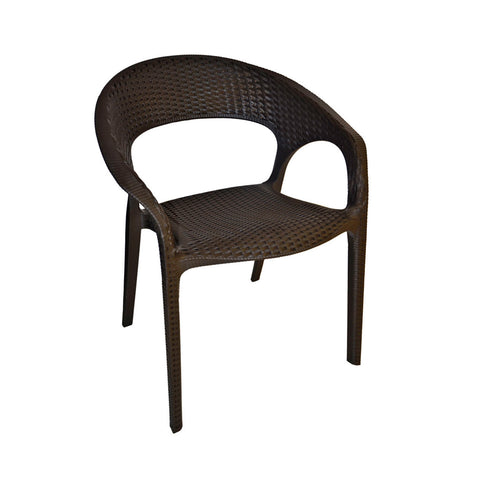 Silla Ratan Curve Con Brazos