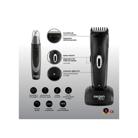 Cortapelo Trimmer Siegen Duo Style SG-8410C01 Recargable