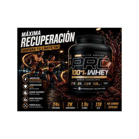 Proteina Strongest Pro 100% Whey Chocolate 2kg