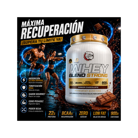 Proteina Whey Blend Strongest 900g Chocolate