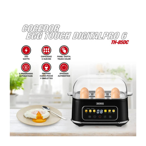 Cocedor de huevos Thomas TH-85DC Egg Touch DigitalPro 6