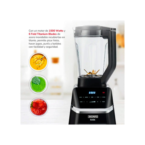 Licuadora Thomas TH-860D Köök Pro 2HP 2L 6 Programas Touch 1500W