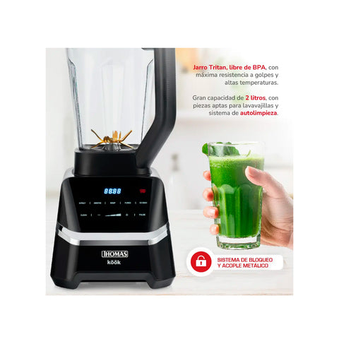 Licuadora Thomas TH-860D Köök Pro 2HP 2L 6 Programas Touch 1500W