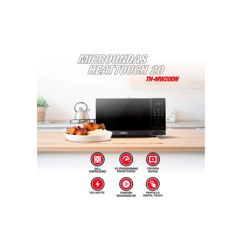 Microondas Thomas TH-MW20DN HeatTouch 20 L 700W 10 Niv