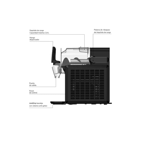 Máquina de Granizados Thomas Spin & Ice 2.6L 6 Programas Keep Cool
