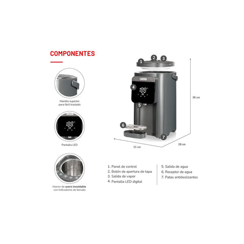 Termo Hervidor 5.0 Thomas TH-TK50 5L Keep Warm 1450W