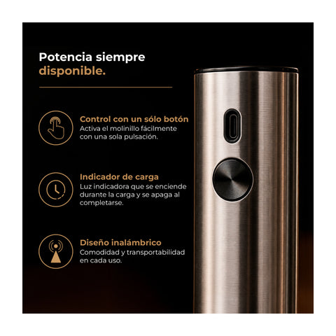 Moledor de Especias Electrico Thorben USB Delux Grinder Set