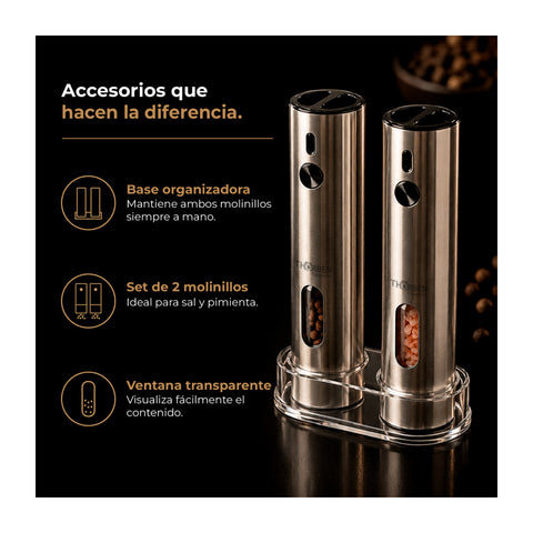 Moledor de Especias Electrico Thorben USB Delux Grinder Set