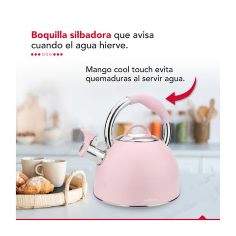 Tetera Thorben Tea Time 2.5L Acero Inoxidable Silbadora
