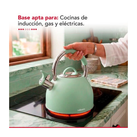Tetera Thorben Tea Time 2.5L Acero Inoxidable Silbadora