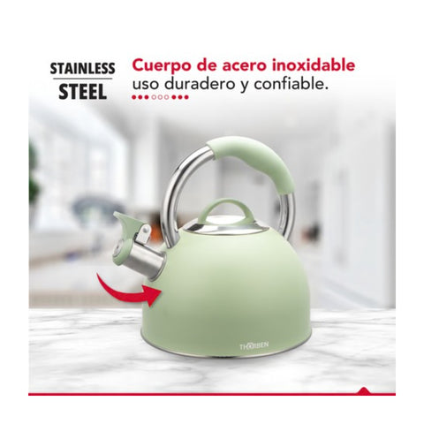 Tetera Thorben Tea Time 2.5L Acero Inoxidable Silbadora