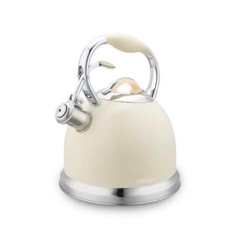 Tetera Thorben Tea Time Plus 2.8L Acero Inoxidable Silbadora Beige