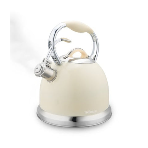Tetera Thorben Tea Time Plus 2.8L Acero Inoxidable Silbadora Beige