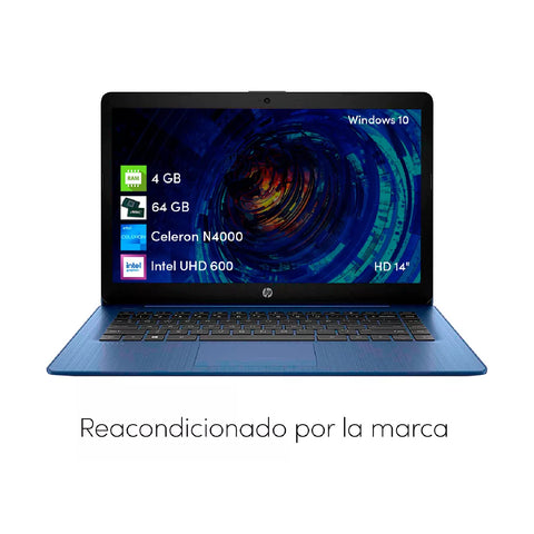 Notebook Hp Stream Intel Celeron 4gb 64gb Win11 14' Azul