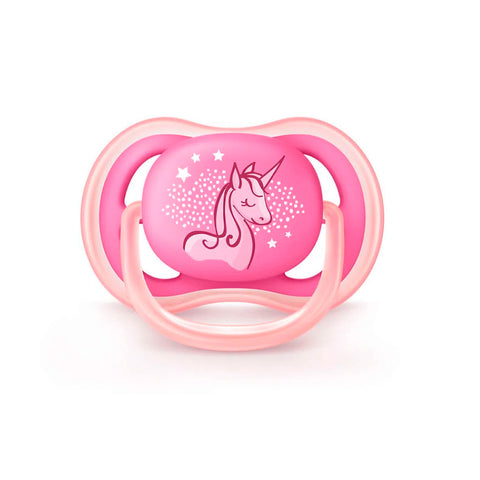 Chupete Avent Ultra Air Unicornio 6-18m Rosado
