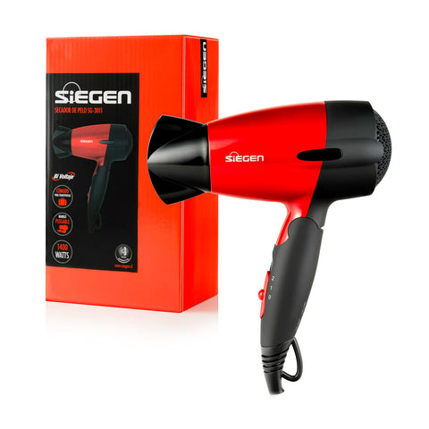 Secador de pelo Siegen SG-3011 Let's go Travel Rojo 1400W