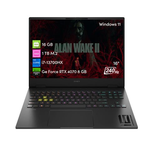 Notebook HP Omen i7 13va 16GB 1TBSSD RTX4070 8GB 16" WQXGA