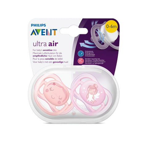 Chupete Avent Ultra Air 0-6m Niña 2UN