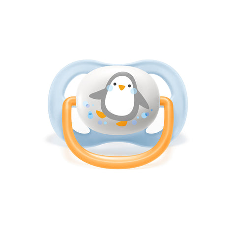 Chupete Avent Ultra Air Pinguino Naranja 0-6m Libre BPA